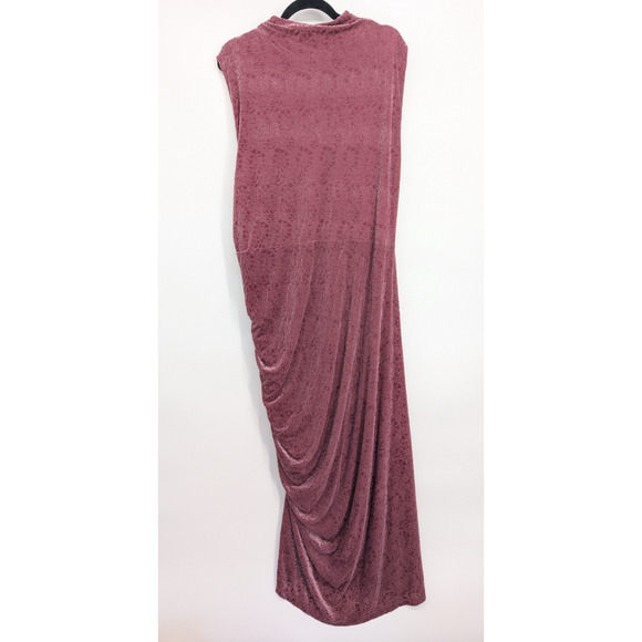 NWT Anthropologie Maya Ruched Cowl Neck Midi Dress Mesh Velvet Sz Plus 2X #8A508 - Picture 6 of 11